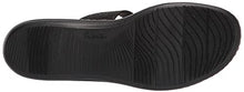 Load image into Gallery viewer, Clarks womens Laurieann Judi Flat Sandal, Black Synthetic/Leather Combi, 7.5 US