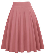 Load image into Gallery viewer, Salmon Pink Skirts for Women Ladies High Waist Pleated Skirt with Belt Size M