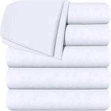 Load image into Gallery viewer, Utopia Bedding Flat Sheets - Pack of 6 - Soft Brushed Microfiber Fabric - Shrinkage & Fade Resistant Top Sheets - Easy Care (Twin, White)