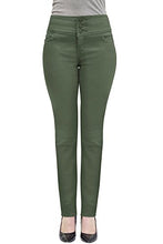 Load image into Gallery viewer, Women's Butt Lift V3 Super Comfy Stretch Denim Jeans P45066SK Olive 3