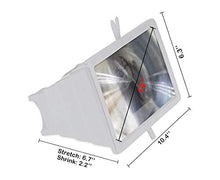 Load image into Gallery viewer, 14 Inch Mobile Phone 3D Screen Magnifier Smartphone Magnifying Glass Enlarger Screen with Foldable Holder Stand for All Smart Phones (White)