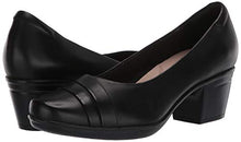 Load image into Gallery viewer, Clarks Women's Emslie Mae Pump, Black Leather, 7