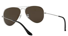 Load image into Gallery viewer, Ray-Ban AVIATOR MIRROR 58mm Silver w/ Polarized Grey Classic Sunglasses
