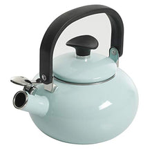 Load image into Gallery viewer, Kenmore Broadway Enamel on Steel Tea Kettle, 1.5-quart, Glacier Blue