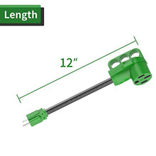 Load image into Gallery viewer, RVGUARD 50 Amp to 110 Volt RV Adapter Cord 12 Inch, NEMA 5-15P to NEMA 14-50R Electrical Power Adapter with LED Power Indicator, Green