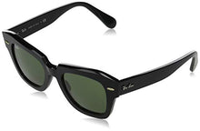 Load image into Gallery viewer, Ray-Ban Women's RB2186 State Street Sunglasses, Black/Green, 49 mm