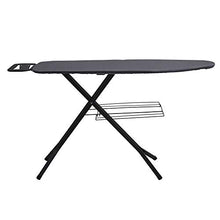 Load image into Gallery viewer, Household Essentials Black Deluxe Steel Top Board with Iron Rest and Clothes Rack Grey