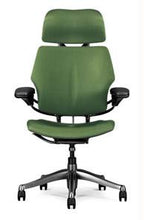 Load image into Gallery viewer, Freedom HumanScale Gel Chair F213 with Headrest New Gel Seat Graphite Wave Fabric Advanced Height Adjustable Duron Arms Standard Chair Height Titanium Frame with Soft Hard Floor Casters