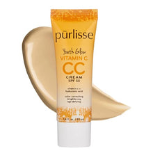 Load image into Gallery viewer, purlisse Youth Glow Vitamin C CC Cream SPF 50: Cruelty-Free & Clean, Paraben & Sulfate-Free, Full Coverage, Hydrates with Hyaluronic Acid | Light Medium 1.4oz