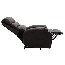 Load image into Gallery viewer, Homegear PU Leather Power Lift Electric Recliner Chair with Massage, Heat and Vibration with Remote Brown