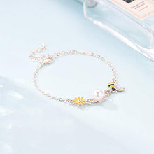 Load image into Gallery viewer, Eiffy CZ Crystal Yellow Honey Bumble Bee Sunflower Bracelets Bangles for Women Coconut Palm Trees Watermelon Bracelet Jewelry (Bee)