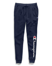 Load image into Gallery viewer, Champion Women's Powerblend Jogger, Athletic Navy Graphic, Medium