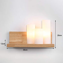Load image into Gallery viewer, Wen long shop Solid Wood LED Wall Lamp Wall Light Bedside Wall Light Aisle Corridor Balcony Light, Sconces Lamps for The Living Room Bedroom