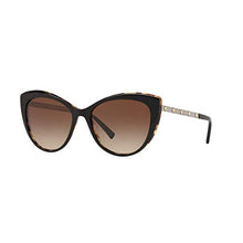 Load image into Gallery viewer, Versace VE4348 Sunglasses 517713-57 - Black/Havana Frame, Brown Gradient VE4348-517713-57