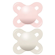 Load image into Gallery viewer, MAM Start Matte Newborn Pacifiers, Baby Girl, Best for Breastfed Babies, Self Sterilizing Case, Girl, 2 Count