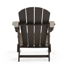 Load image into Gallery viewer, WO 4 Piece Set Outdoor Folding Poly Adirondack Chair for Backyard, Lawn, Patio, Deck, Garden, Weather Resistant Polyethylene Plastic Lounger, Dark Brown