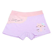 Load image into Gallery viewer, Core Pretty Little Girls Cotton Underwear Soft Boy Shorts Kids Comfortable Briefs Nice Panties Cute Cat Pattern Design Underpants(Flower Cat, 6-8 Years)