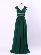 Load image into Gallery viewer, Ever-Pretty Womens Long Sleeveless V-Neck Military Ball Dress 8 US Dark Green