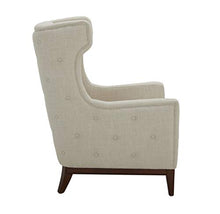 Load image into Gallery viewer, Amazon Brand – Stone & Beam Rosewood Button-Tufted Upholstered Wingback Accent Chair, 30"W, Cream