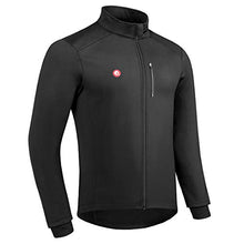 Load image into Gallery viewer, Przewalski Cycling Bike Jackets for Men Winter Thermal Running Jacket Windproof Breathable Reflective Softshell Windbreaker (X-Large,Black)