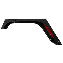 Load image into Gallery viewer, YZONA Armor Style Front & Rear Fender Flares Compatible with 2007-2018 Jeep Wrangler JK JKU Unlimited 4 PCS Heavy Duty Durable Steel Off-Road Wheel Fenders Textured Black Finish (2/4 Doors)