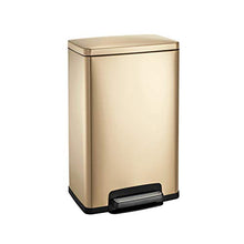 Load image into Gallery viewer, Tramontina 13 Gallon Stainless Steel Step Can - Stainless Steel (Gold)