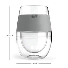Load image into Gallery viewer, HOST Freeze Cooling Cup, Set of 2 Double Wall Insulated Freezer Chilling Tumbler with Gel, Glasses for Red and White Wine, 8.5 oz, Grey
