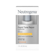 Load image into Gallery viewer, Neutrogena Rapid Tone Repair Face Moisturizer with Retinol SA, Vitamin C, Hyaluronic Acid and SPF 30 Sunscreen, Tone-Evening & Brightening Retinol Facial Moisturizer Cream, 1 fl. oz
