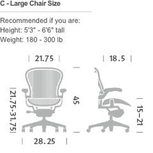 Load image into Gallery viewer, Herman Miller Classic Aeron Chair - Fully Adjustable, C size, Adjustable Lumbar, Carpet Casters