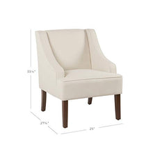 Load image into Gallery viewer, HomePop Swoop Arm Accent Chair, Cream