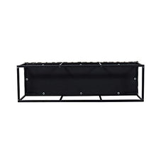 Load image into Gallery viewer, HomePop Upholstered Button Tufted Decorative Bench with Metal Base, Black and White Plaid