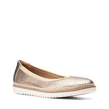 Load image into Gallery viewer, Clarks womens Serena Kellyn Loafer Flat, Metallic Leather, 8 Wide US