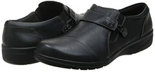 Load image into Gallery viewer, Clarks Women's Cheyn Onyx Loafer Flat, Black Tumbled Leather, 6