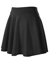 Load image into Gallery viewer, Urban CoCo Women's Basic Versatile Stretchy Flared Casual Mini Skater Skirt (Large, Black)