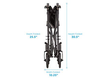 Load image into Gallery viewer, NOVA Medical Products 19" Lightweight Transport/Wheelchair, Black