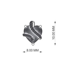 Load image into Gallery viewer, Diamondere Natural and Certified Heart Cut Pink Tourmaline and Diamond Wrap Heart Petite Necklace in 14k White Gold | 1.68 Carat Pendant with Chain