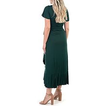 Load image into Gallery viewer, Mother Bee Maternity Butterfly Sleeve Hi-Low Ruffle Dress with Adjustable Belt