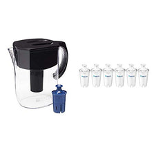 Load image into Gallery viewer, Brita Water Pitcher with 1 Longlast Filter, Large 10 Cup, Black & 35557 Replacement Filters for Pitchers and Dispensers, 6 Count