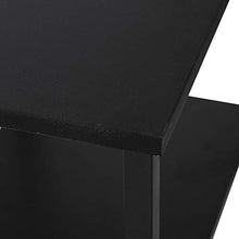 Load image into Gallery viewer, SUPER DEAL Computer Writing Desk Wood and Metal Study Desk with Shelves, PC Laptop Home Office Study Table,36 inches(Black)