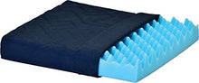 Load image into Gallery viewer, NOVA Medical Products Seat & Wheelchair Cushion, Convoluted “Egg Crate” Foam Cushion with Removable Cover, 16”W x 16”D x 3”Thick, Navy Blue Color (2652-3)