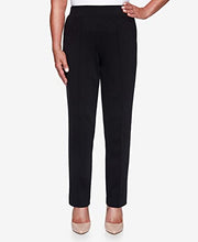 Load image into Gallery viewer, Alfred Dunner Plus Size Women's Sateen Short Length Pant, Black, 18W