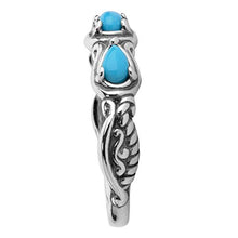 Load image into Gallery viewer, Carolyn Pollack Sterling Silver Blue Turquoise Gemstone Stackable Set of 3 Rings Size 10