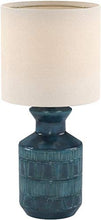Load image into Gallery viewer, Amazon Brand – Stone & Beam Ceramic Table Lamp, 18"H, Crackle Dark Blue