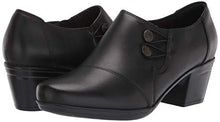 Load image into Gallery viewer, Clarks womens Emslie Warren Slip On Loafer, Black Leather, 7.5 US