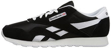 Load image into Gallery viewer, Reebok Men's Classic Nylon Sneaker, Black/White, 10.5