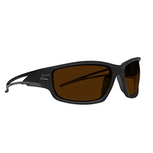 Load image into Gallery viewer, Edge TSK215 Kazbek Polarized Wrap-Around Safety Glasses, Anti-Scratch, Non-Slip, UV 400, Military Grade, ANSI/ISEA & MCEPS Compliant, 5.04" Wide, Black Frame/Copper Lens