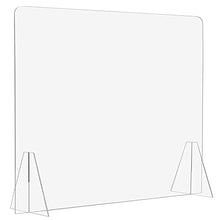 Load image into Gallery viewer, Free Standing Acrylic Sneeze Guard - 3/16" Thick - Multiple Sizes - by BenchPro