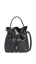 Load image into Gallery viewer, Tory Burch Women's Kira Chevron Mini Bucket Bag, Black, One Size