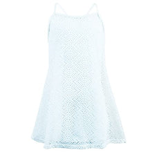 Load image into Gallery viewer, CinCili Girls Swim Cover Ups Beach Crochet Mesh Crossback Swimsuits Cover Up Dress for Girls 4-12 Years (S, baise)