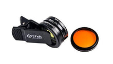 Load image into Gallery viewer, ORPHEK LENS – 2020 Kit for Smartphones – 4 Included: Macro, CPL 37mm Polarized, 15,000k Orange, 20,000k Yellow – For ALL smartphone models: iphone, samsung, huawei, google pixel, tablets and more!
